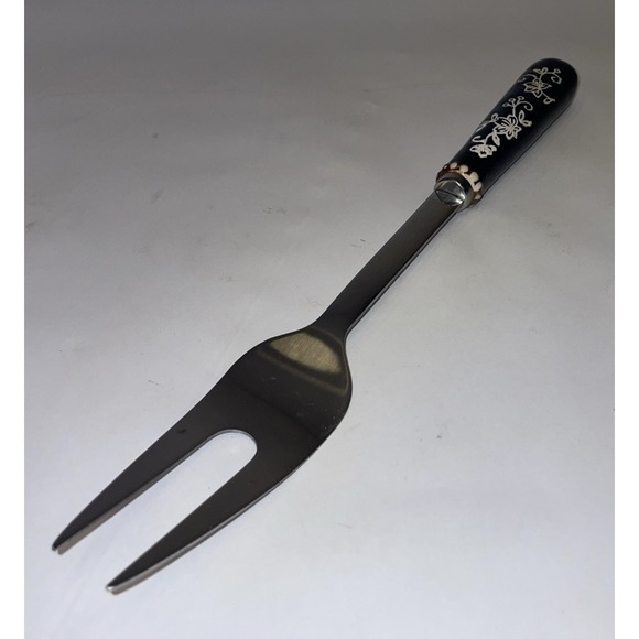 Temp-tations  Stainless 11 1/8" Cold Meat Serving Fork Silicone Handle - Picture 2 of 5